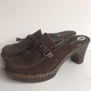 Nicole Shoes Markle Suede Clog Mules 9 NWOB